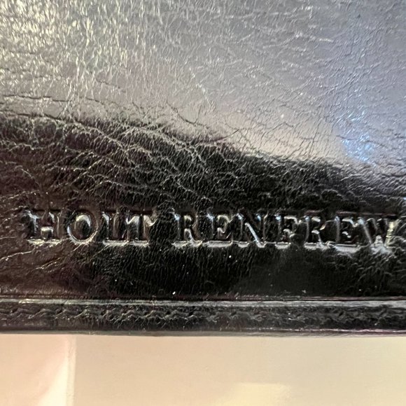 Holt Renfrew Brand Black Soft Genuine Soft Leather Passport Wallet! - Picture 2 of 10